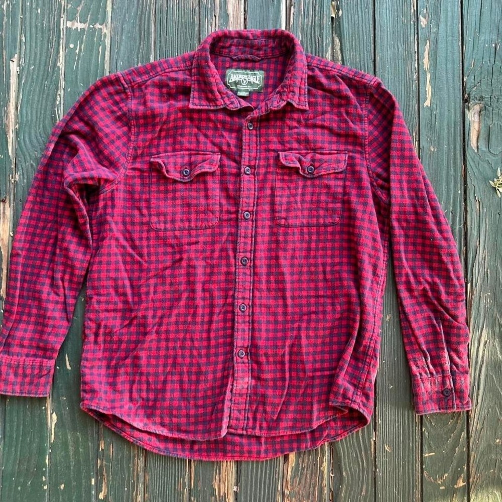 Americanâ eagle Red and black flannel shirt